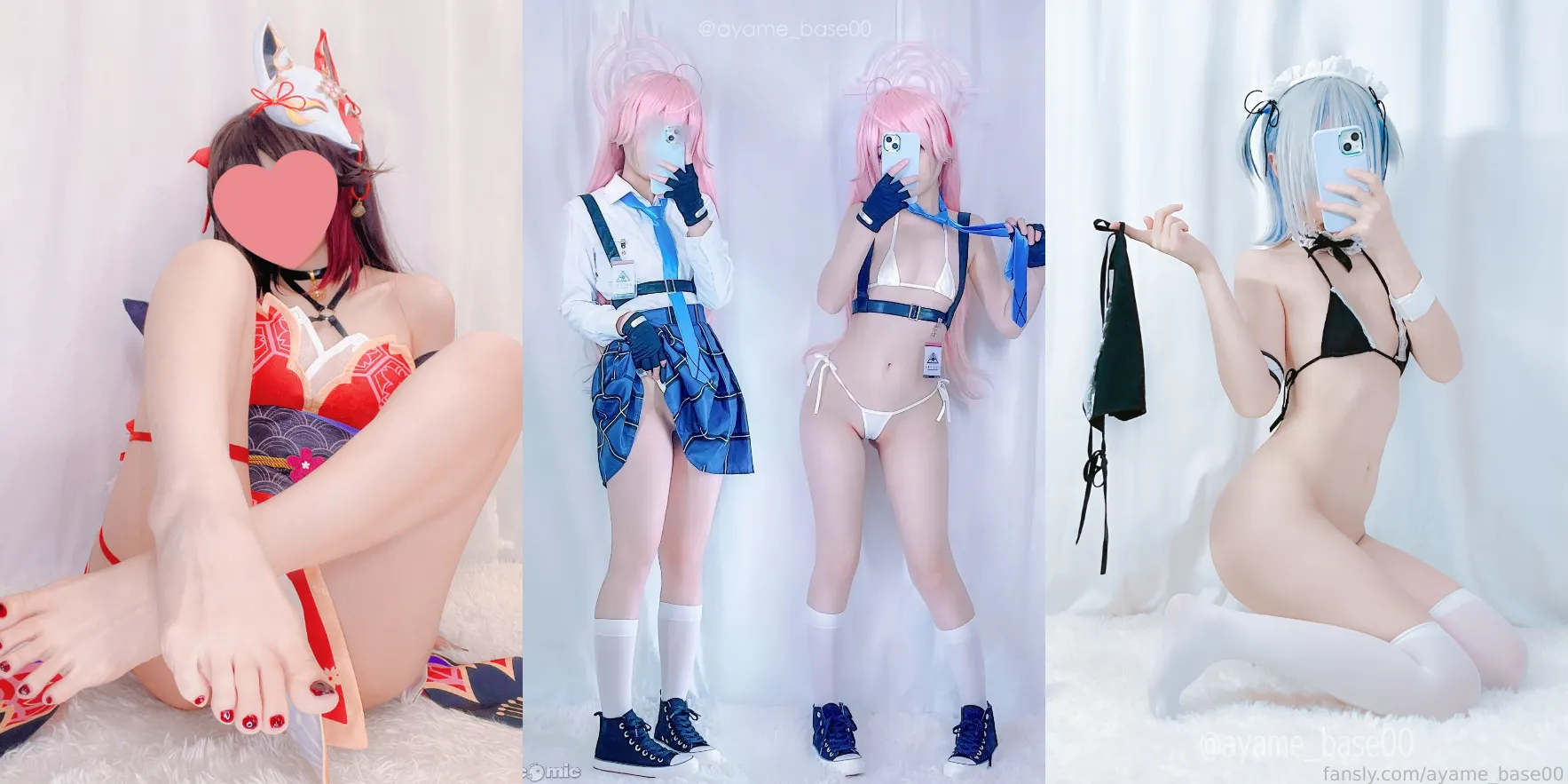 [图包]Ayame - Sparkle & Hoshino & Gura Maid Underwear[66P+1V/73MB]